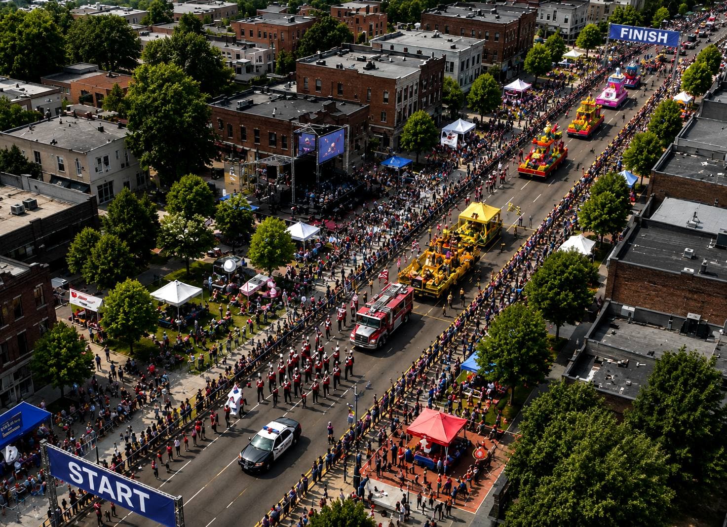 Race / walk aerial